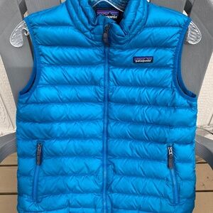 Patagonia packable down blue vest jacket kids Size 12